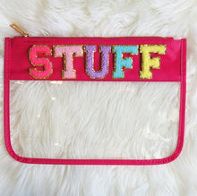 Load image into Gallery viewer, Varsity Letter Clear Pouch Travel Organizer