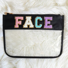 Load image into Gallery viewer, Varsity Letter Clear Pouch Travel Organizer