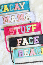 Load image into Gallery viewer, Varsity Letter Clear Pouch Travel Organizer