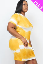 Load image into Gallery viewer, PLUS Size Stripe Tie-Dye Printed Midi Dress